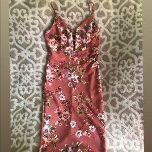 Short pink floral dress from forever21